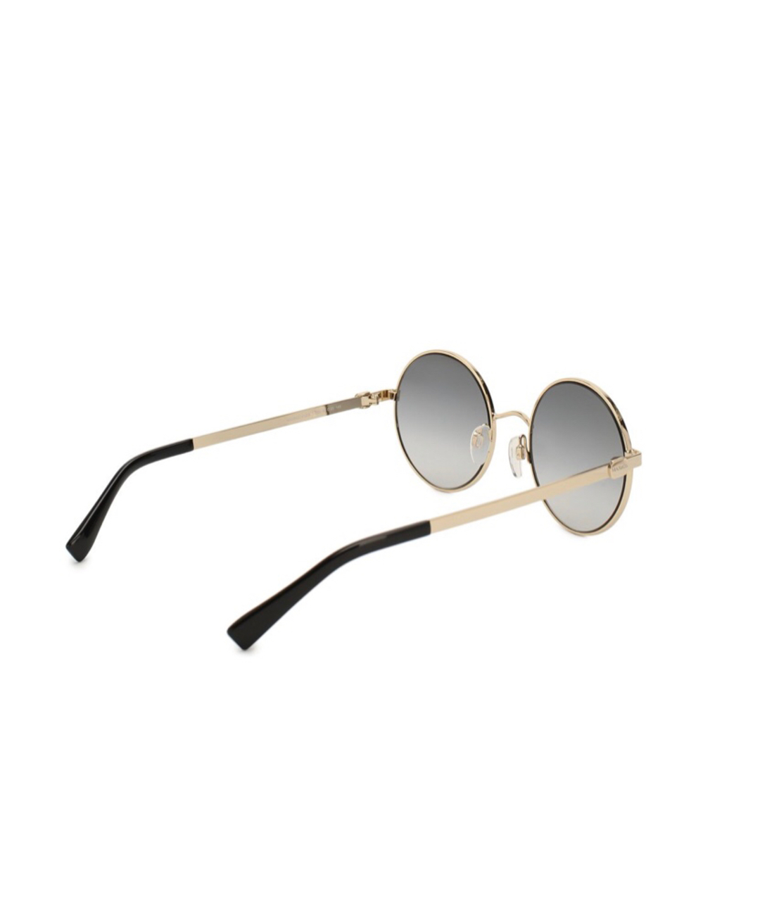 MAX MARA Золотые металлические солнцезащитные очки, фото 3