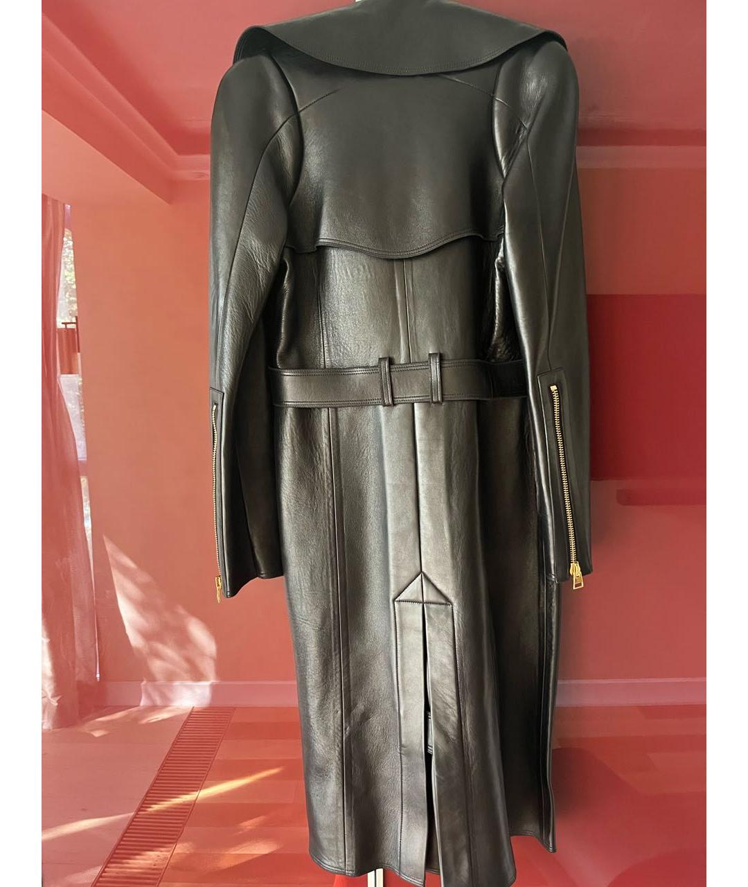 TOM FORD Черное кожаное пальто, фото 2