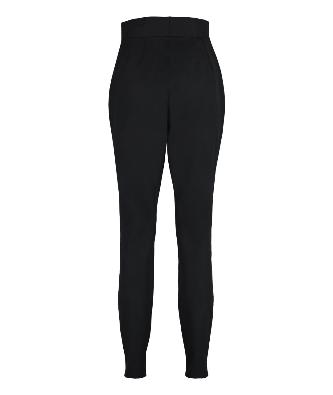 DOLCE&GABBANA Черные хлопковые прямые брюки, фото 2