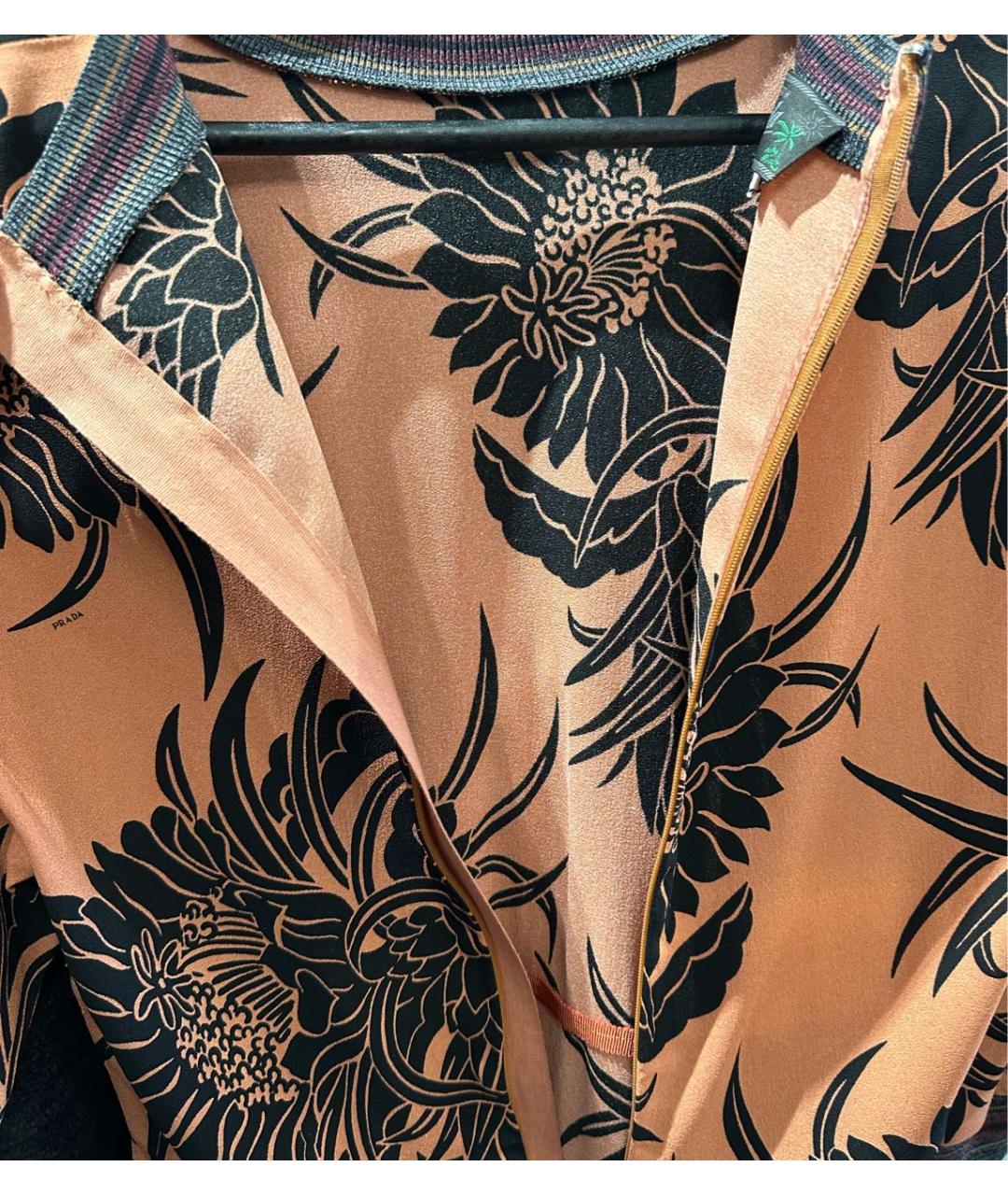 PRADA Коралловое вискозное повседневное платье, фото 5