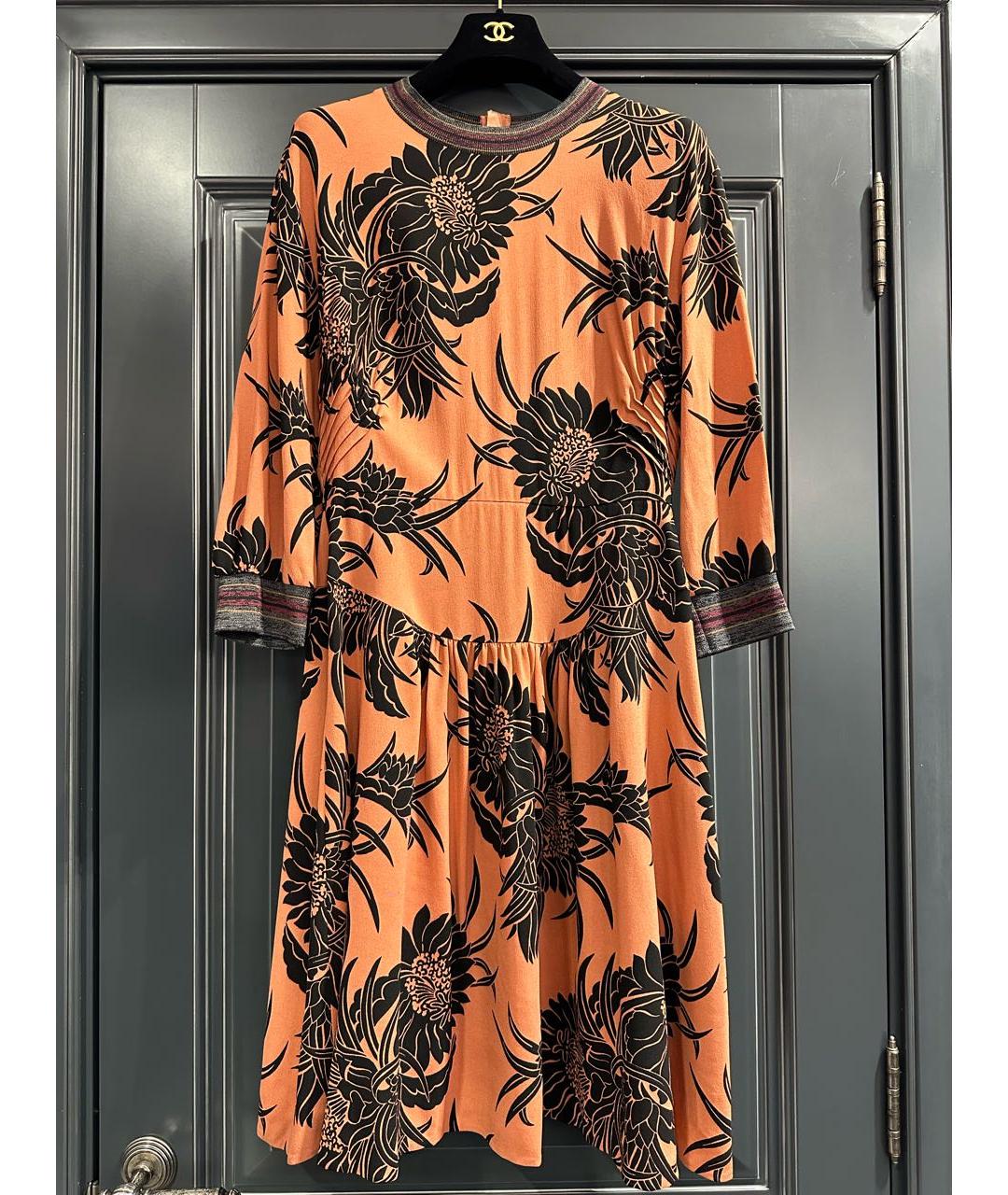 PRADA Коралловое вискозное повседневное платье, фото 6