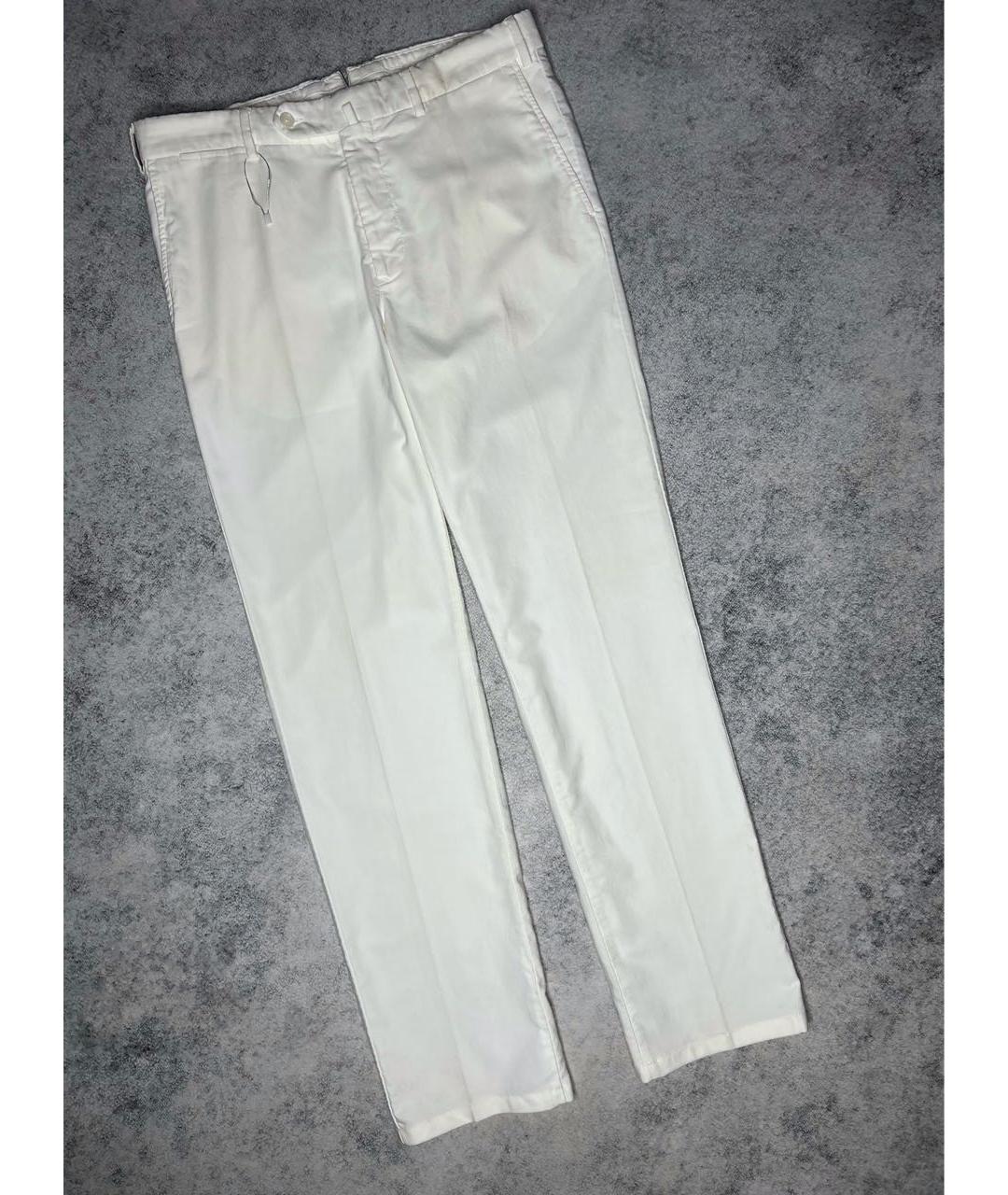 ERMENEGILDO ZEGNA XXX Белые хлопковые брюки чинос, фото 9