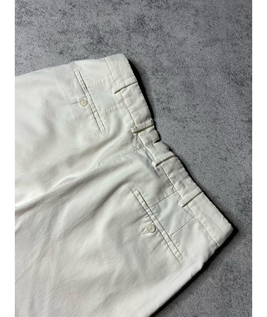 ERMENEGILDO ZEGNA XXX Белые хлопковые брюки чинос, фото 5