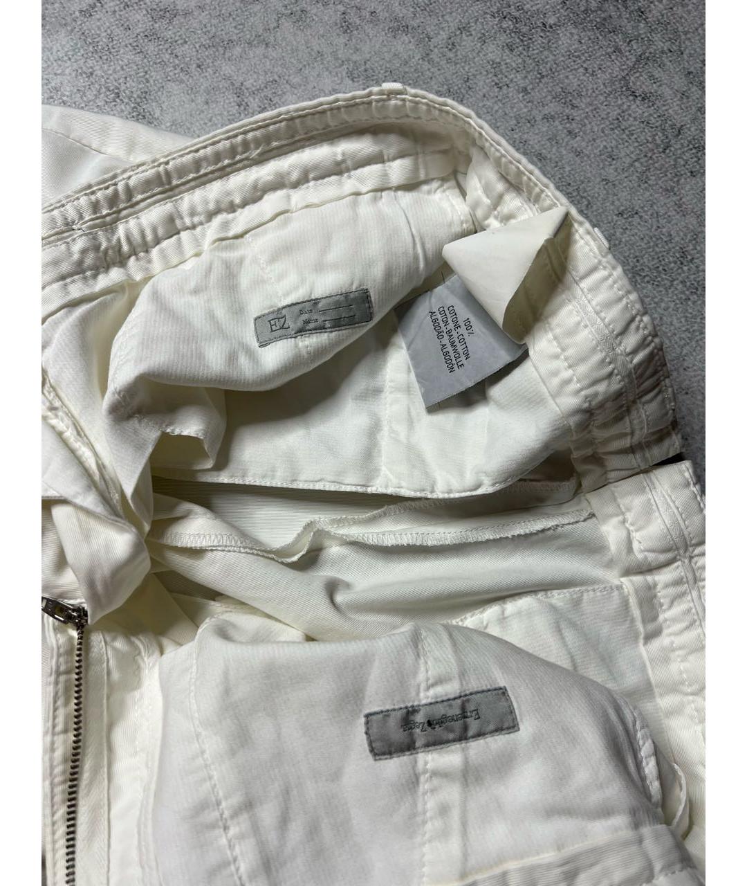 ERMENEGILDO ZEGNA XXX Белые хлопковые брюки чинос, фото 8