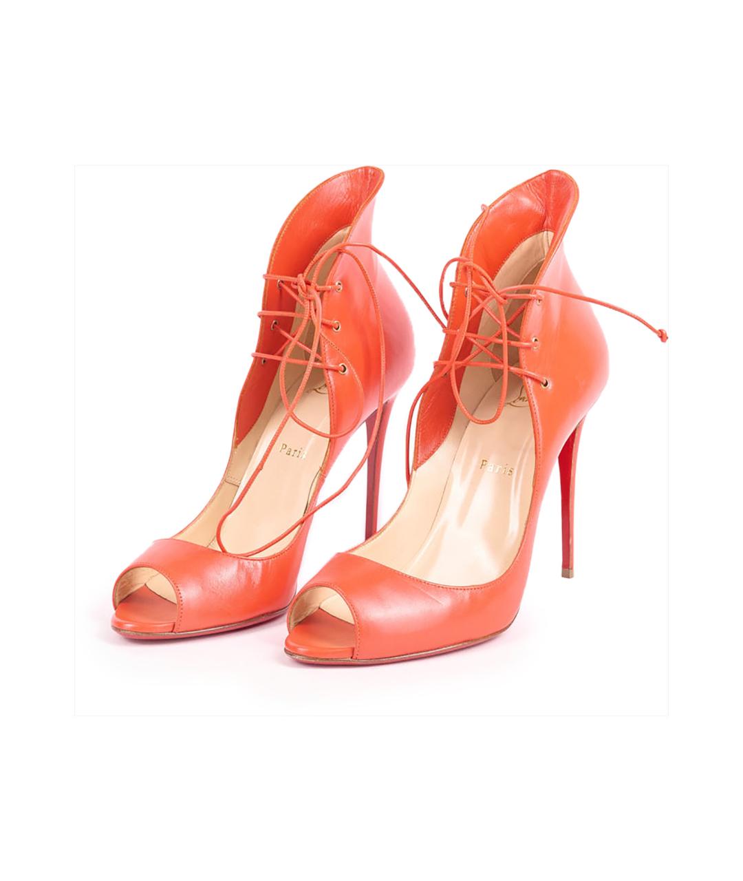 CHRISTIAN LOUBOUTIN Красные кожаные туфли, фото 2
