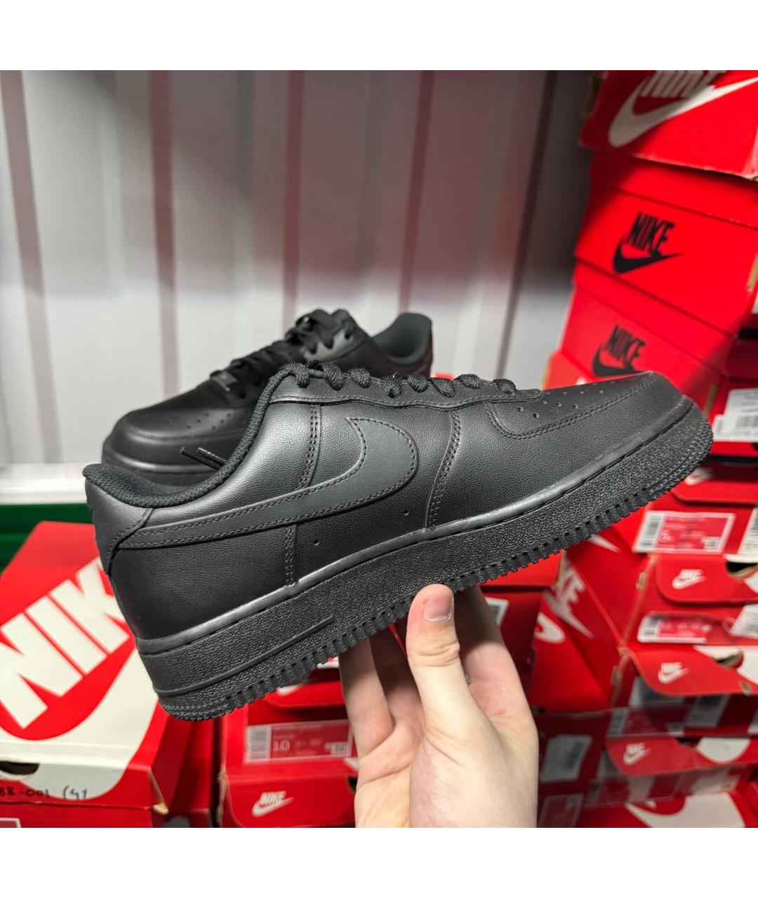 NIKE Черные низкие кроссовки / кеды, фото 2
