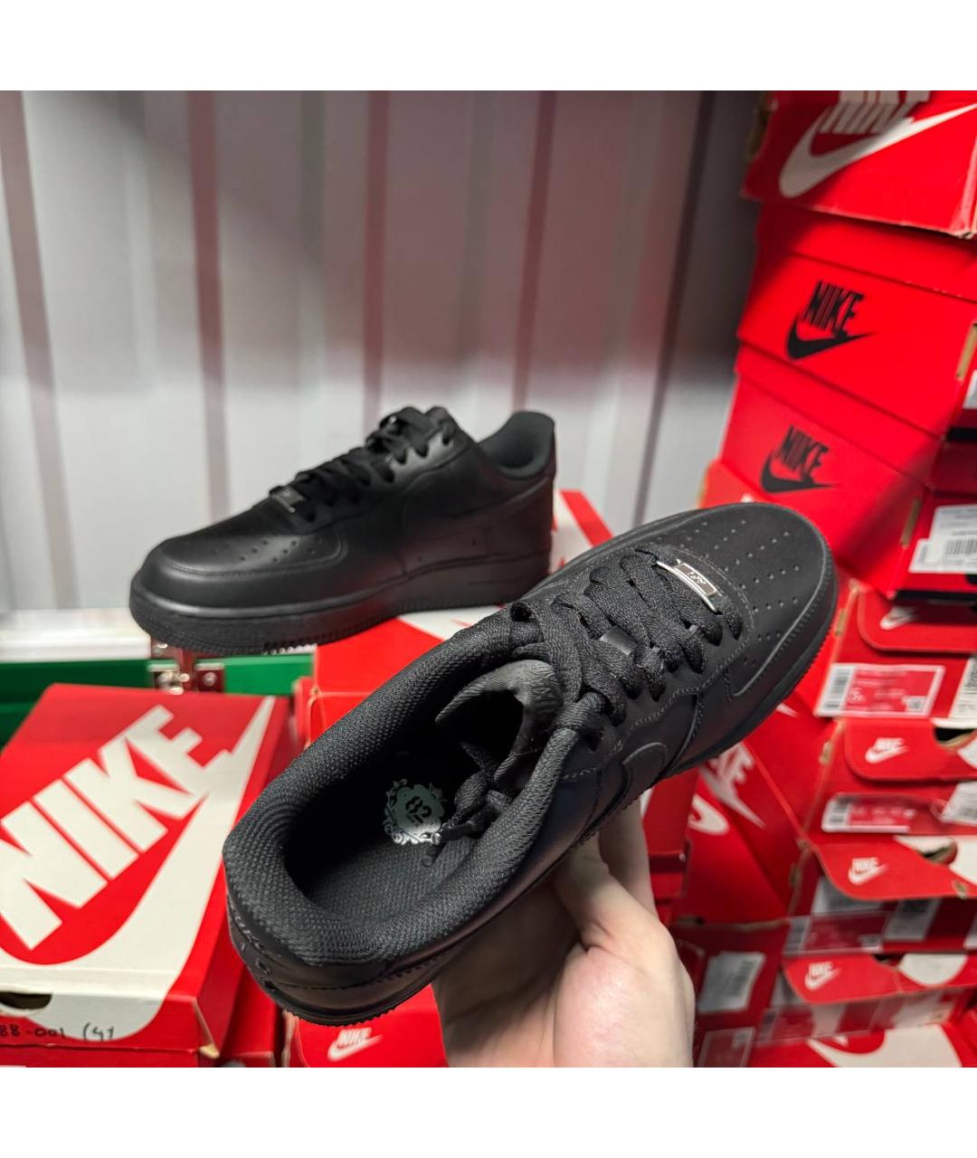 NIKE Черные низкие кроссовки / кеды, фото 4