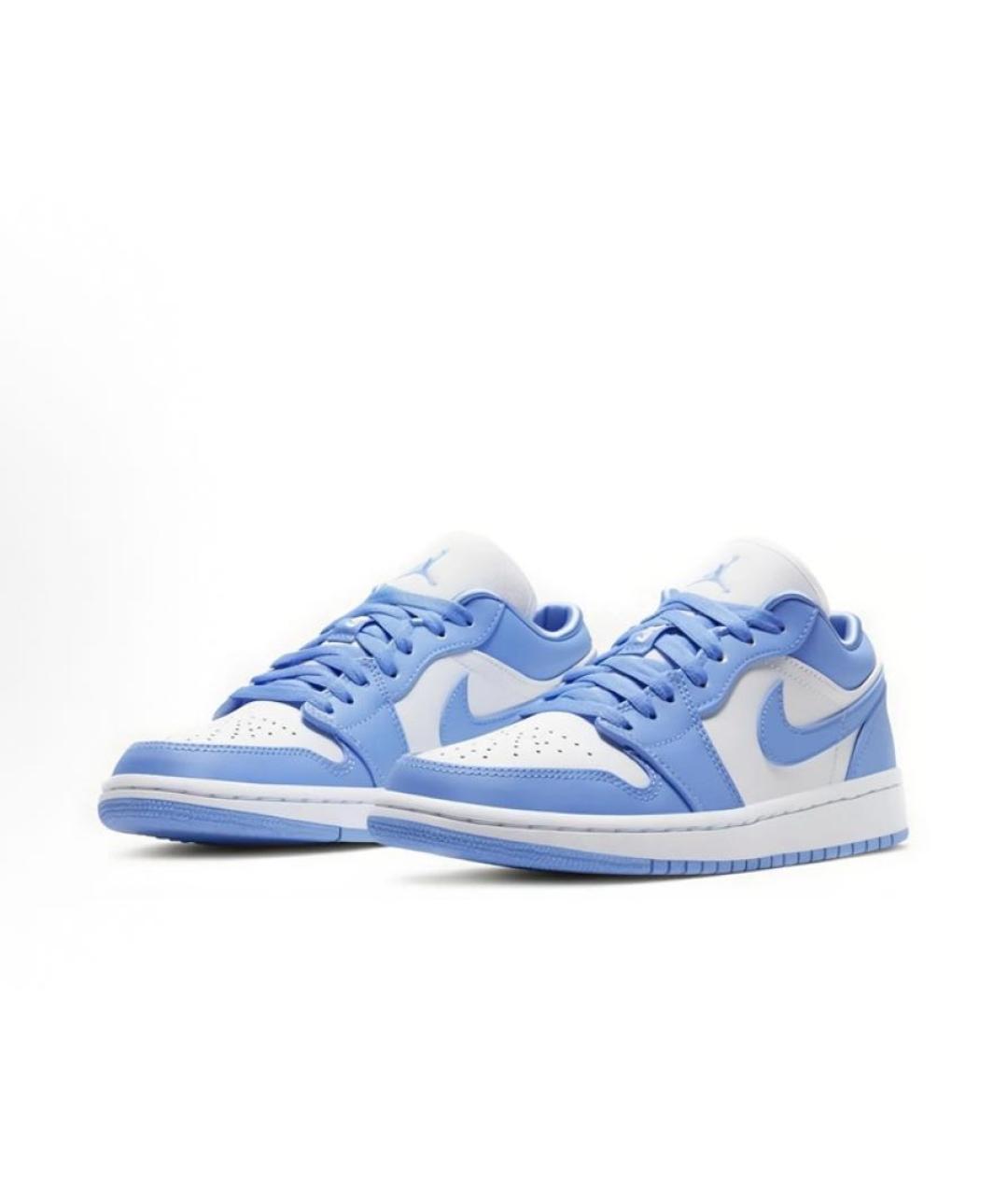 JORDAN Голубые кожаные кроссовки, фото 3