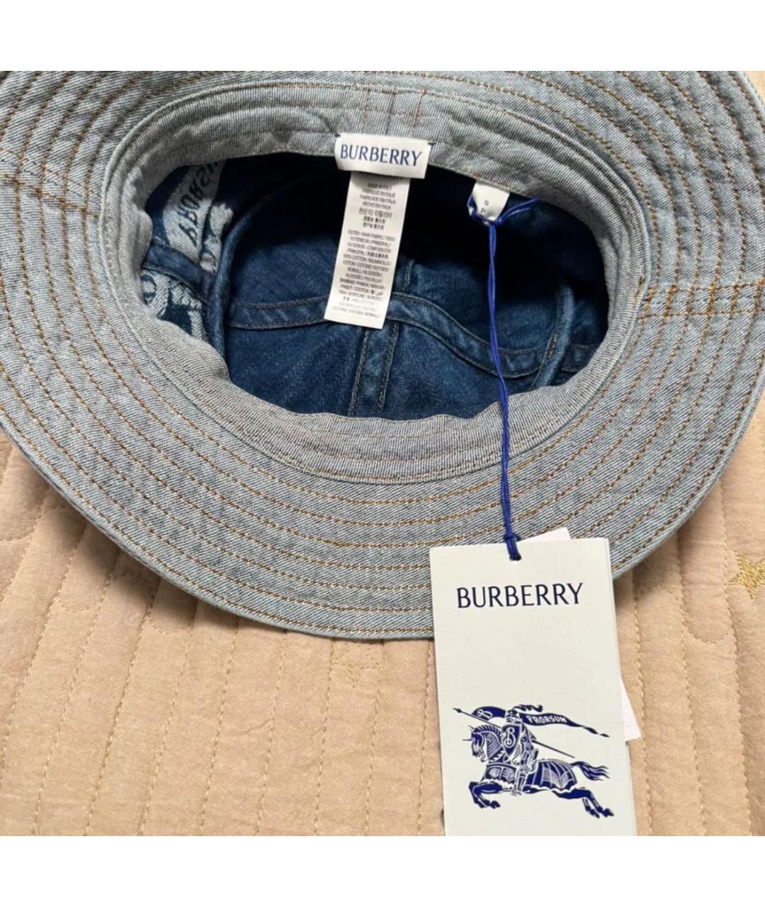 BURBERRY Темно-синяя шляпа, фото 3