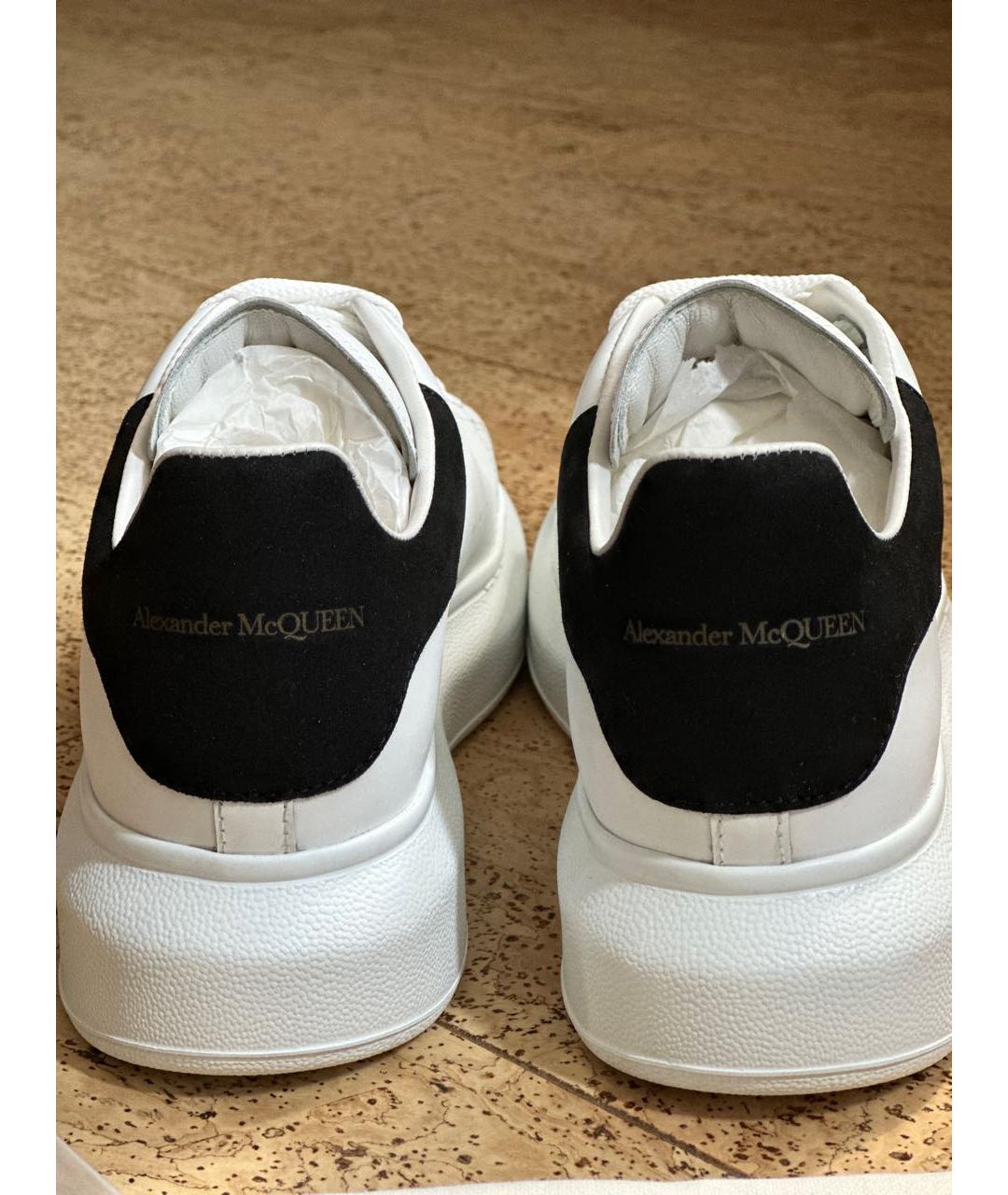 ALEXANDER MCQUEEN Белые кожаные кеды, фото 4