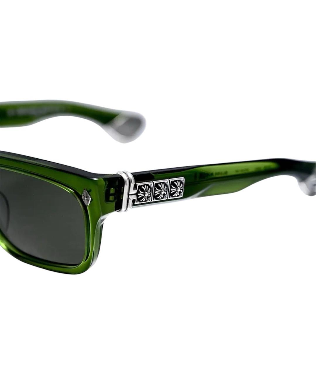 CHROME HEARTS Зеленые металлические солнцезащитные очки, фото 3