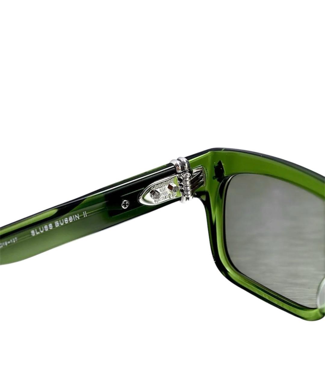 CHROME HEARTS Зеленые металлические солнцезащитные очки, фото 4