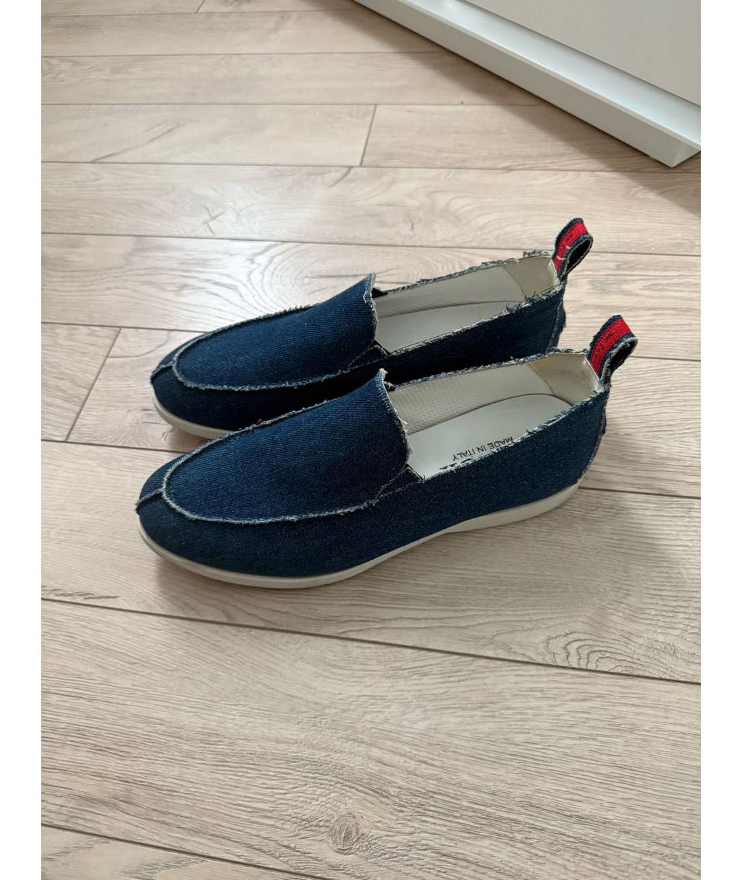 KITON Синие мокасины, фото 2
