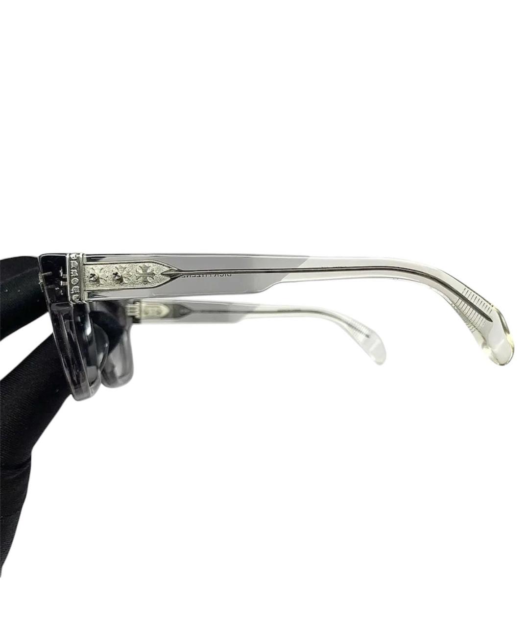 CHROME HEARTS Серые пластиковые солнцезащитные очки, фото 3