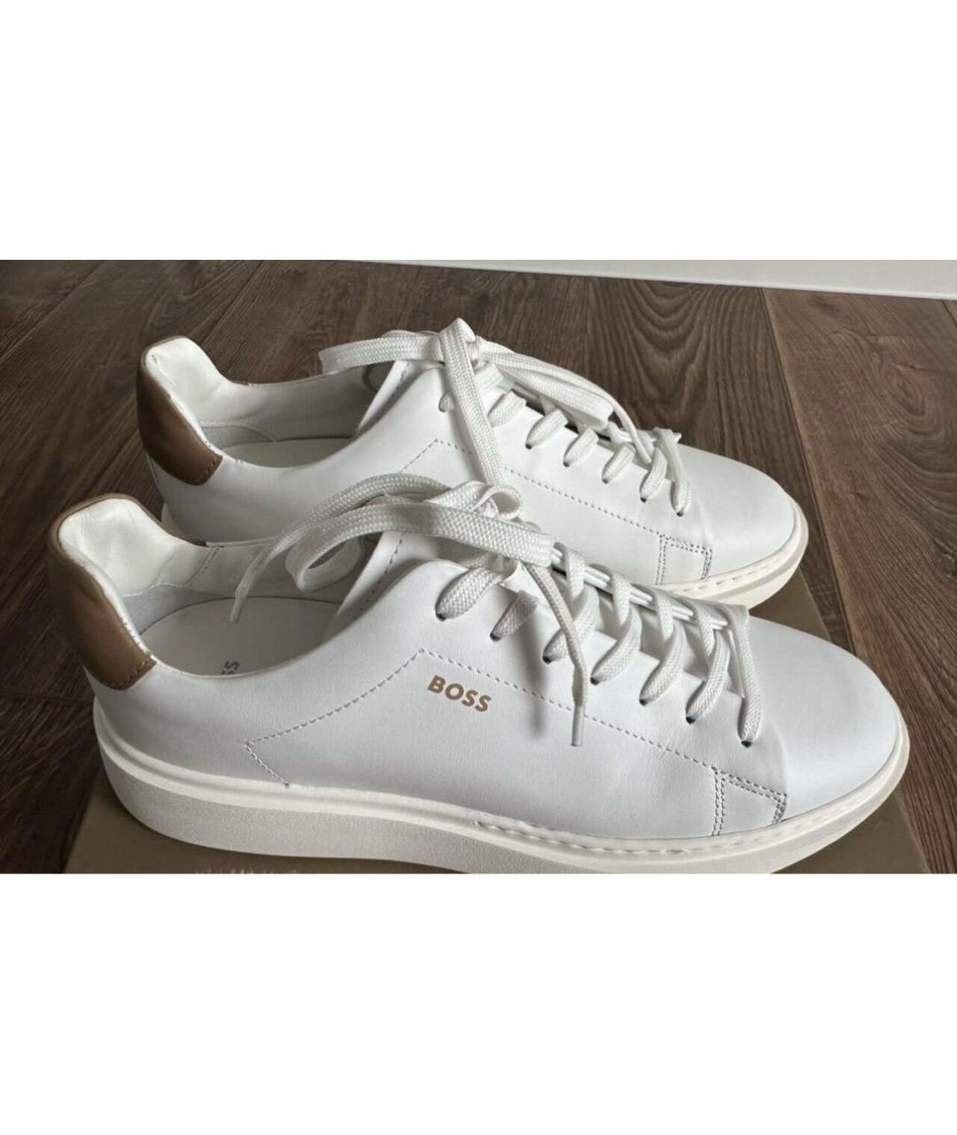 HUGO BOSS Белые кожаные кеды, фото 2