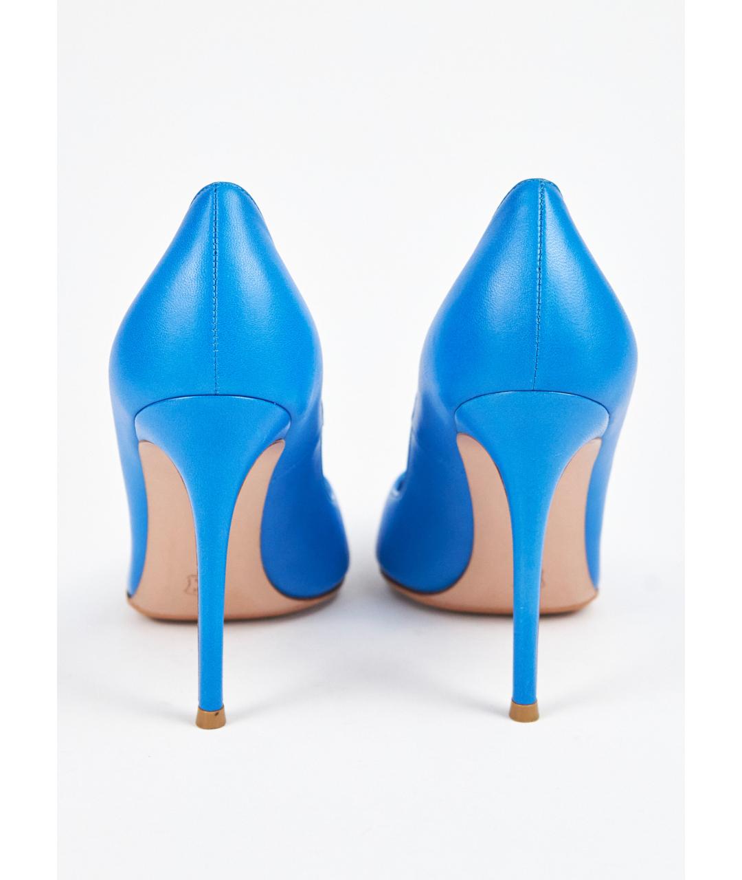 GIANVITO ROSSI Синие кожаные туфли, фото 5