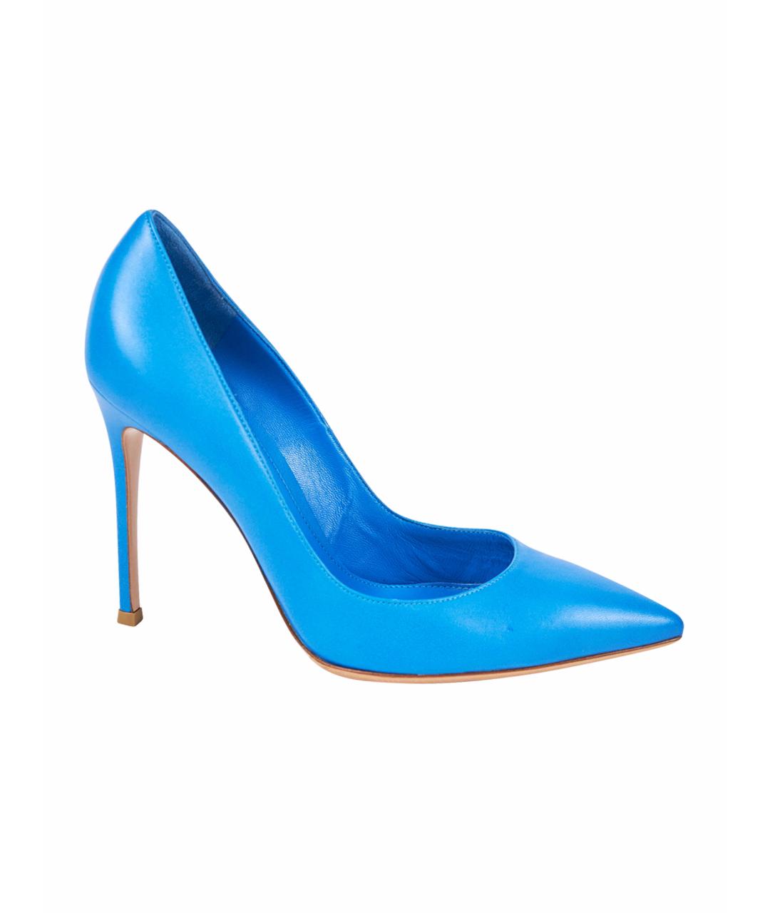 GIANVITO ROSSI Синие кожаные туфли, фото 1