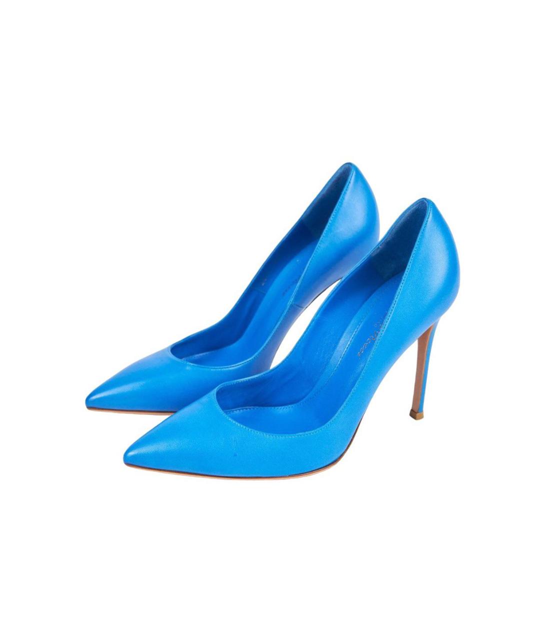 GIANVITO ROSSI Синие кожаные туфли, фото 2