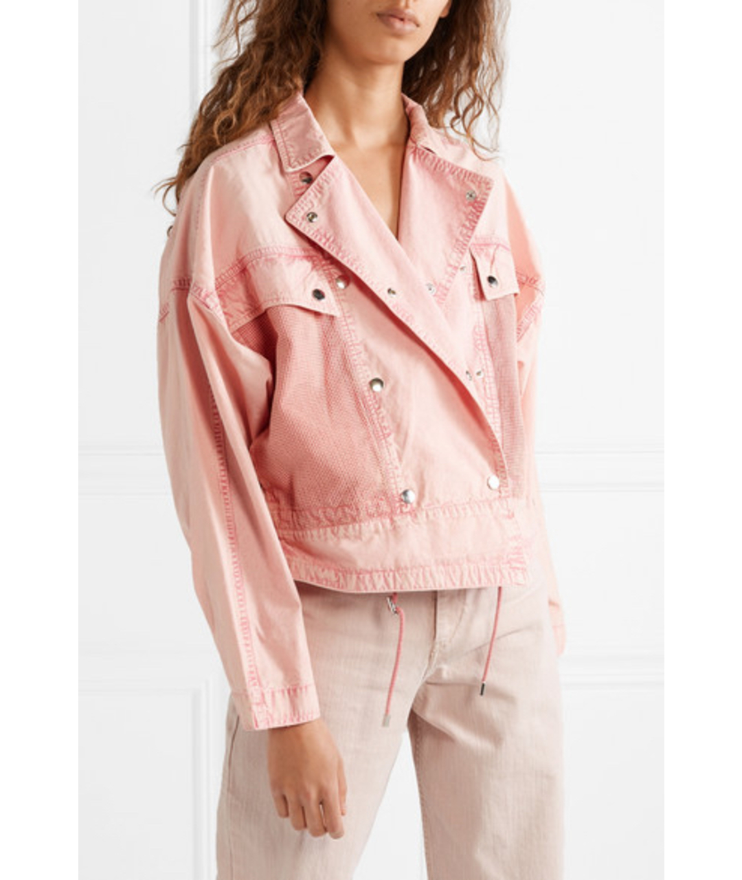 ISABEL MARANT Розовая хлопковая куртка, фото 3