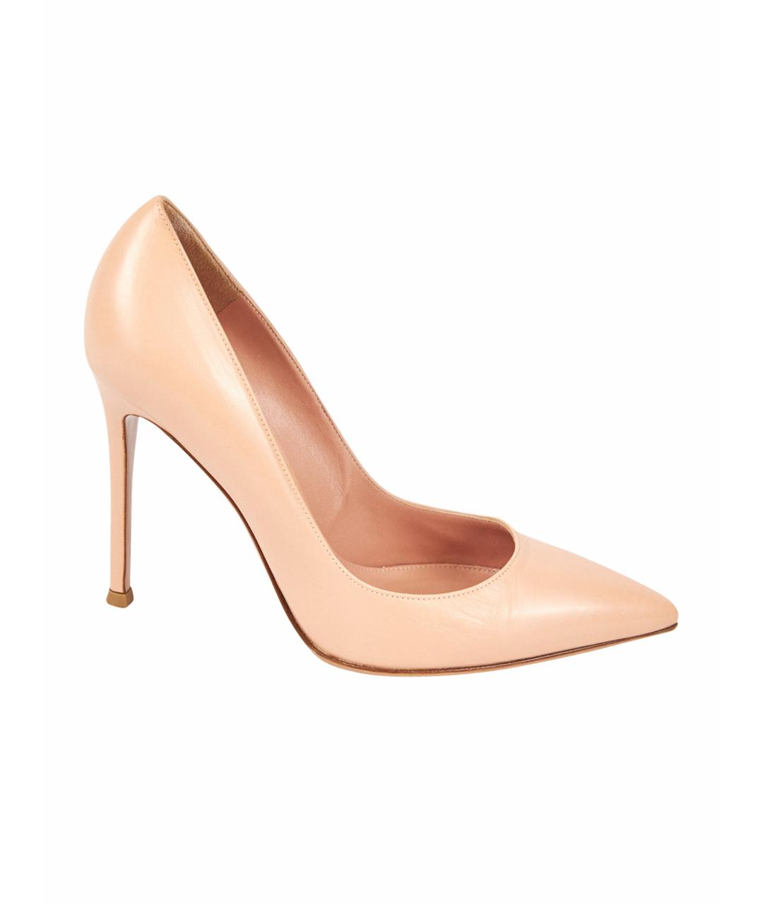GIANVITO ROSSI Бежевые кожаные туфли, фото 1
