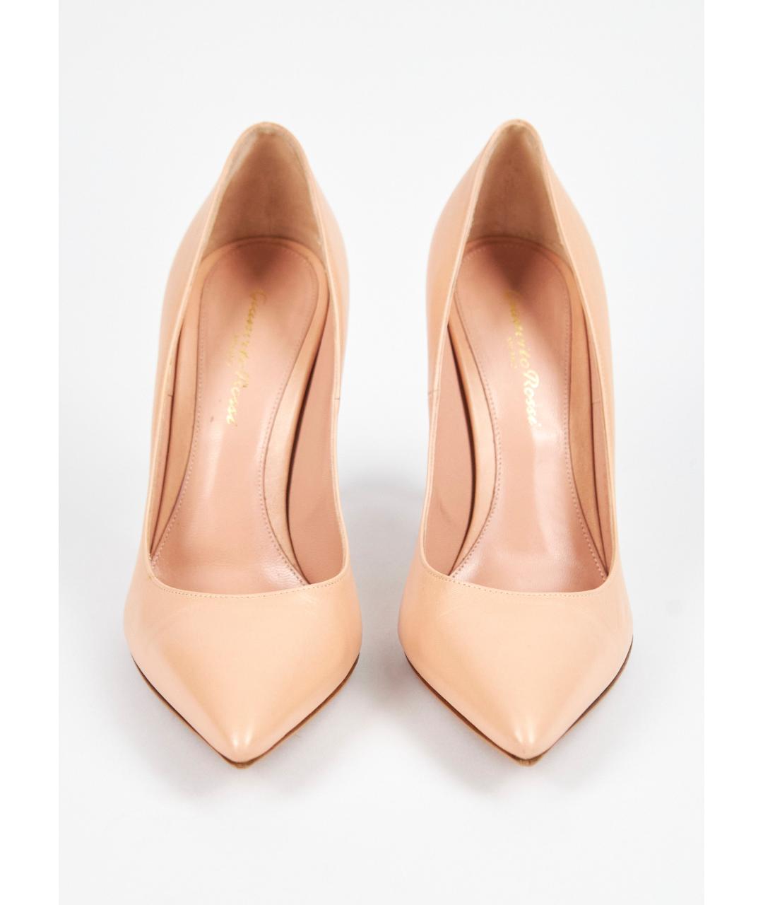 GIANVITO ROSSI Бежевые кожаные туфли, фото 3