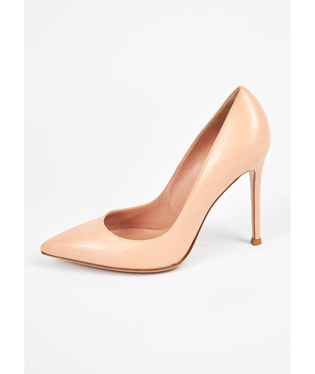 GIANVITO ROSSI Бежевые кожаные туфли, фото 7