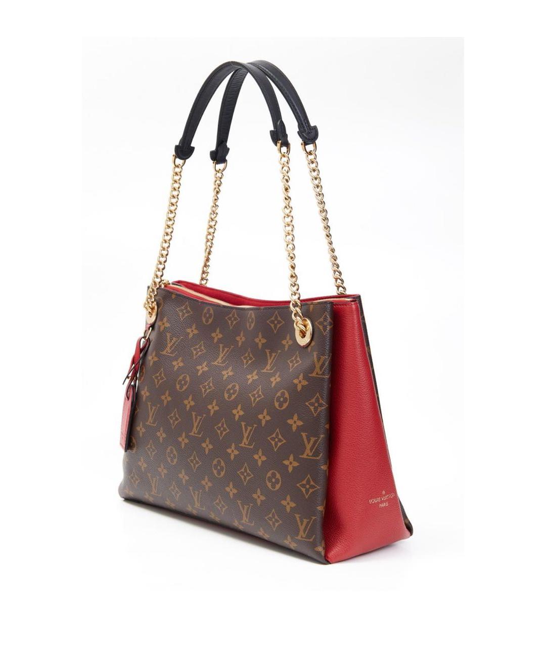 LOUIS VUITTON Коричневая кожаная сумка тоут, фото 8