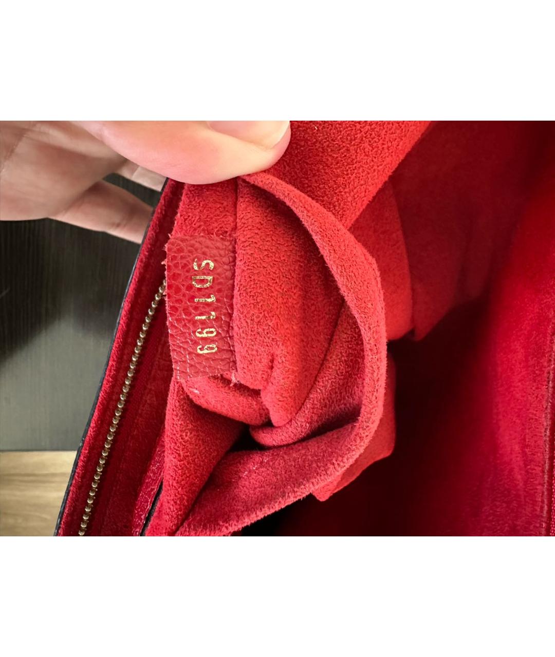 LOUIS VUITTON Коричневая кожаная сумка тоут, фото 5