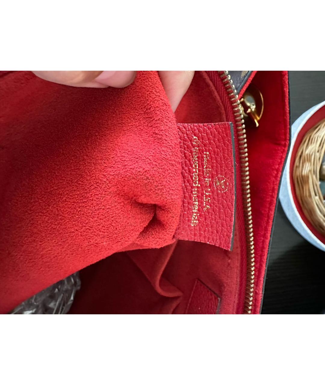 LOUIS VUITTON Коричневая кожаная сумка тоут, фото 2