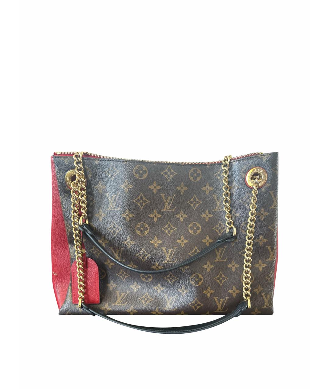 LOUIS VUITTON Коричневая кожаная сумка тоут, фото 1