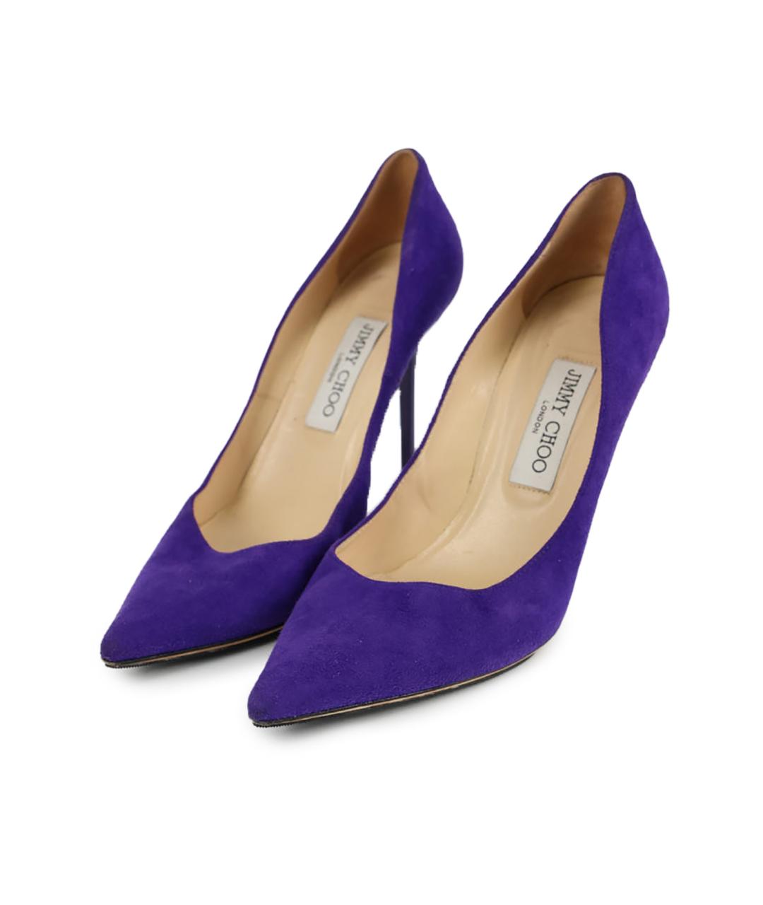 JIMMY CHOO Фиолетовые замшевые туфли, фото 2