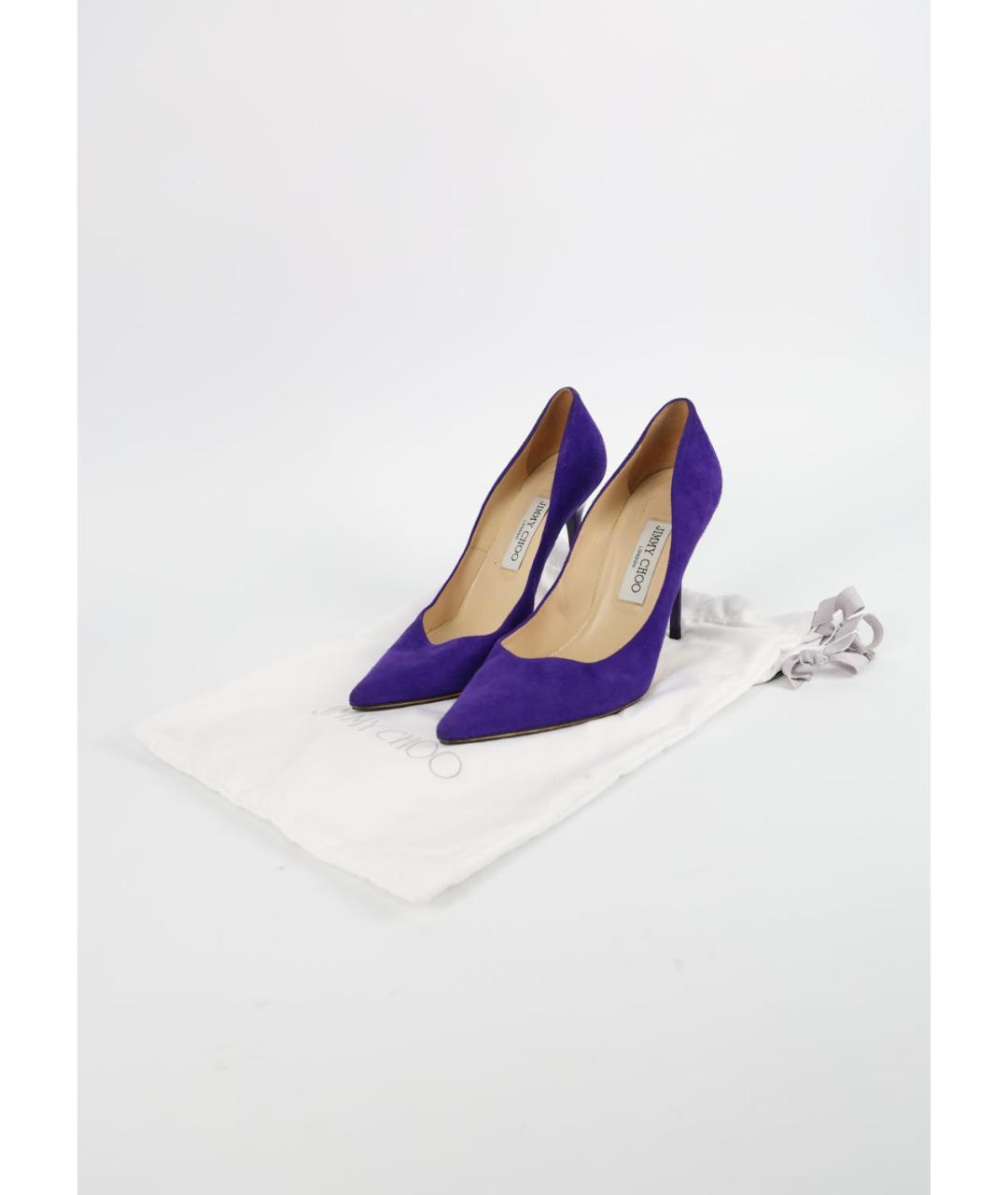 JIMMY CHOO Фиолетовые замшевые туфли, фото 6