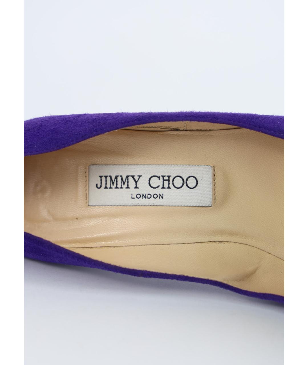 JIMMY CHOO Фиолетовые замшевые туфли, фото 5