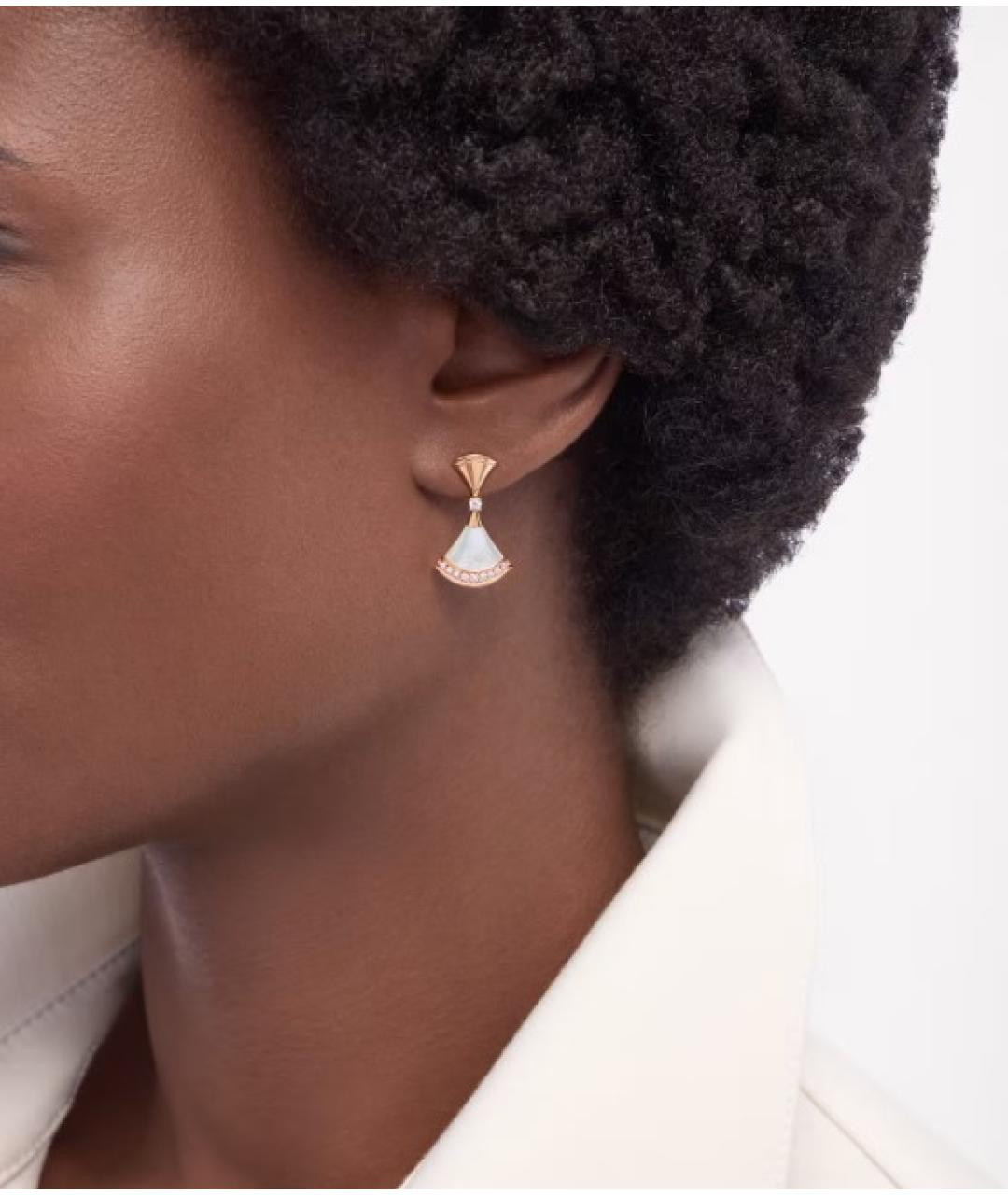 BVLGARI Золотые серьги из розового золота, фото 5
