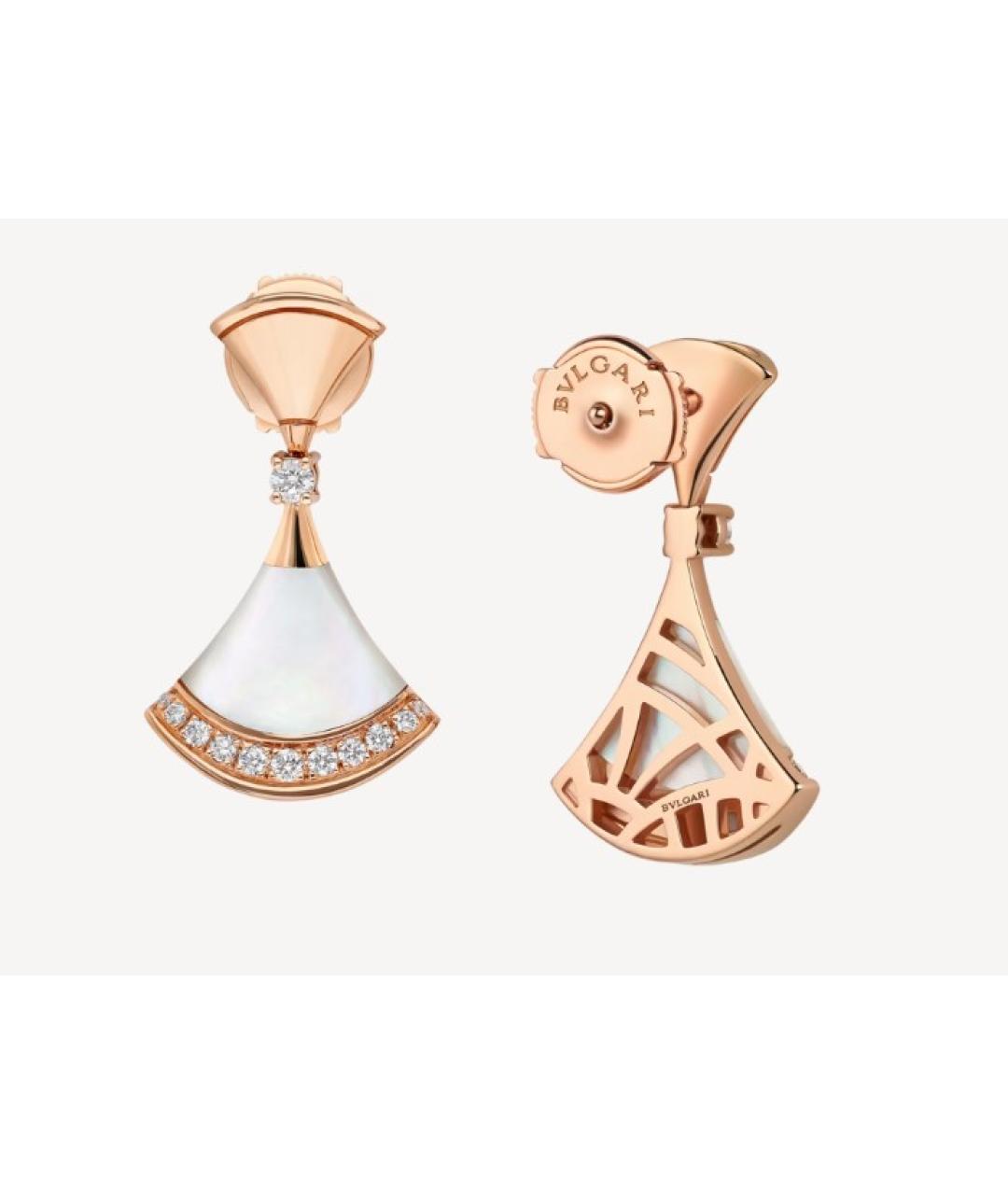 BVLGARI Золотые серьги из розового золота, фото 3