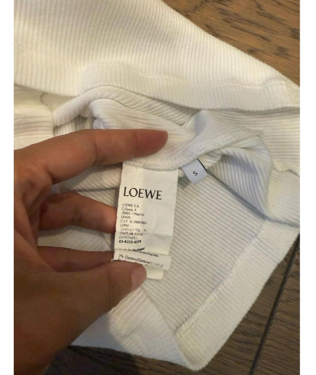 LOEWE Белая хлопковая майка, фото 3