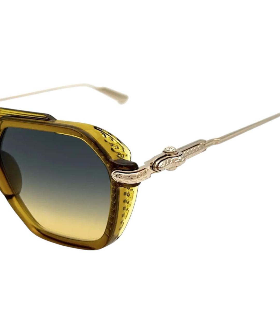 CHROME HEARTS Желтые пластиковые солнцезащитные очки, фото 4
