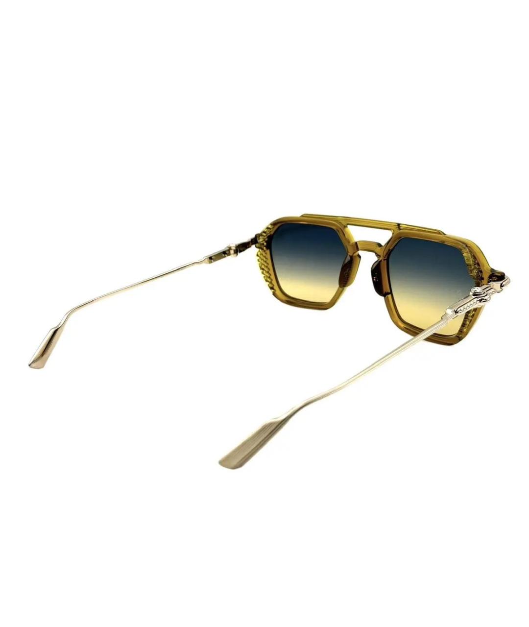 CHROME HEARTS Желтые пластиковые солнцезащитные очки, фото 3
