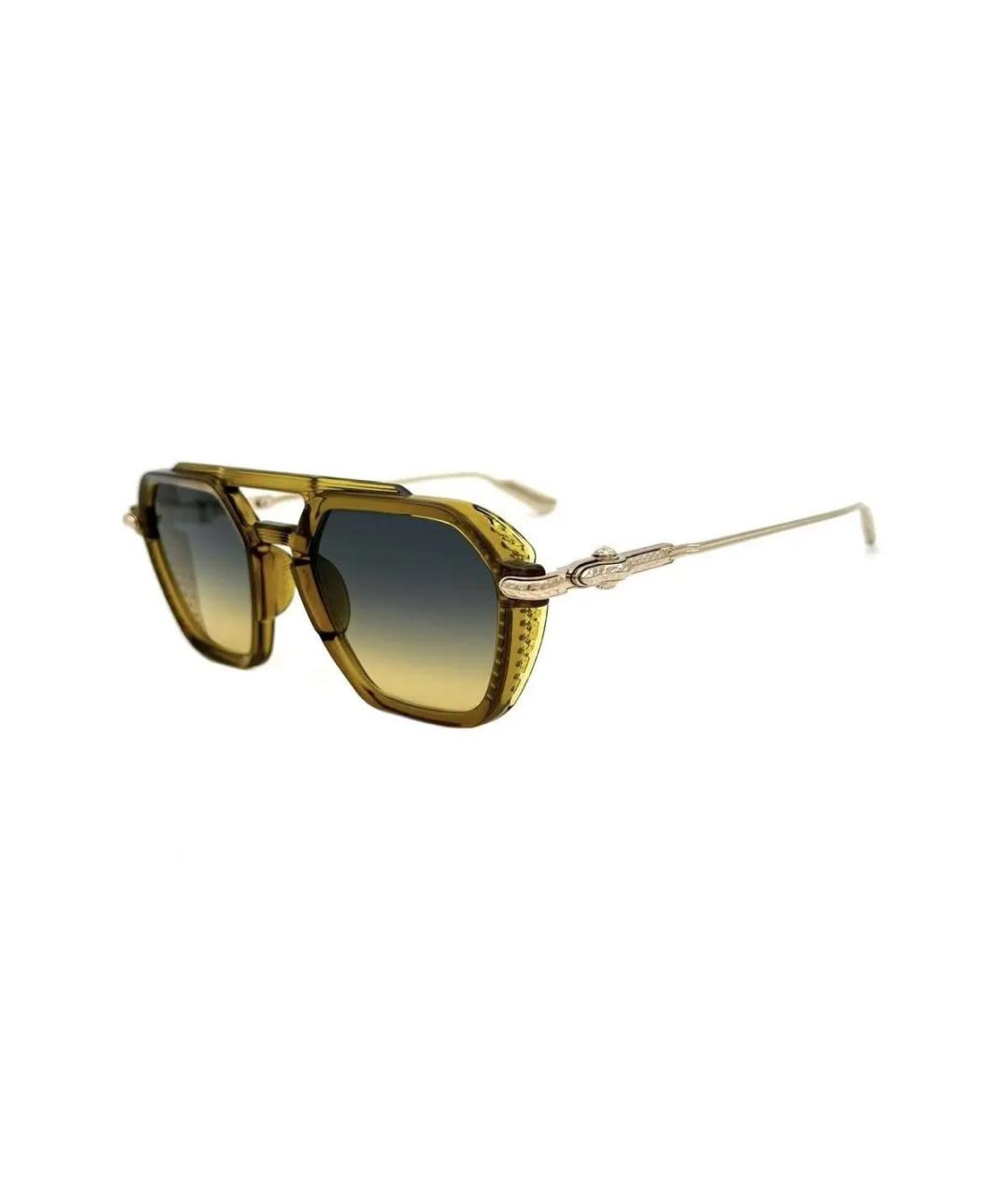 CHROME HEARTS Желтые пластиковые солнцезащитные очки, фото 1