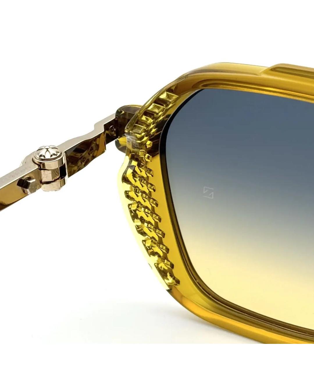 CHROME HEARTS Желтые пластиковые солнцезащитные очки, фото 6