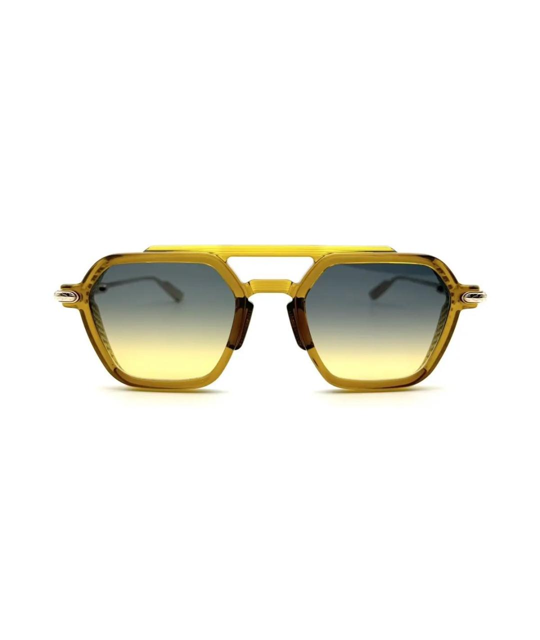 CHROME HEARTS Желтые пластиковые солнцезащитные очки, фото 2