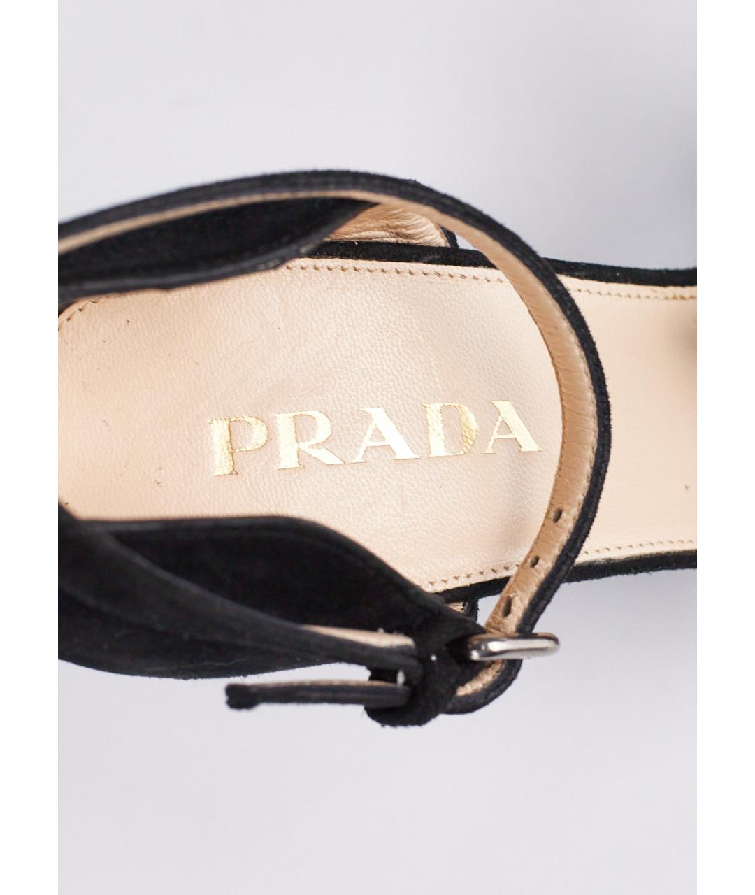 PRADA Черные замшевые туфли, фото 5