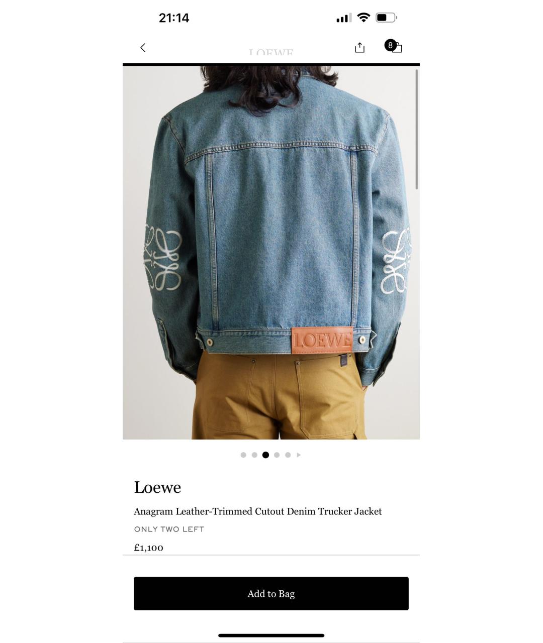 LOEWE Голубая деним куртка, фото 2