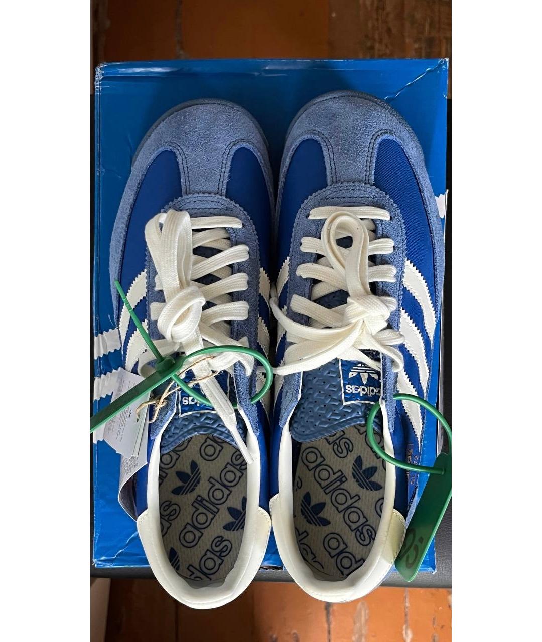 ADIDAS Синие кожаные кроссовки, фото 2