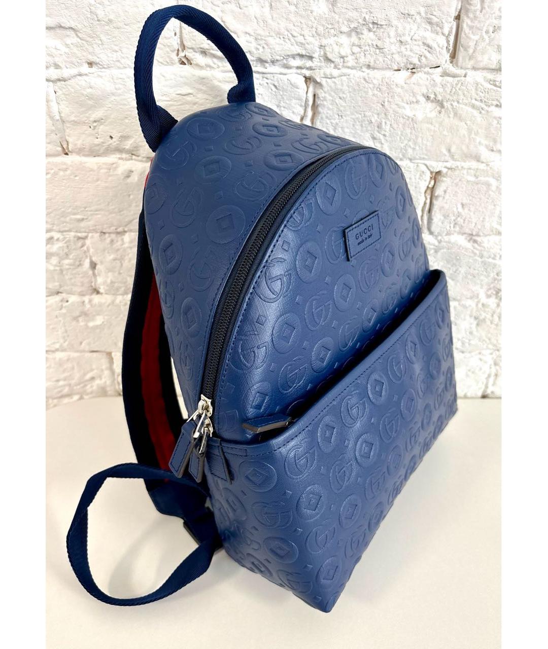 GUCCI Темно-синий кожаный рюкзак, фото 2