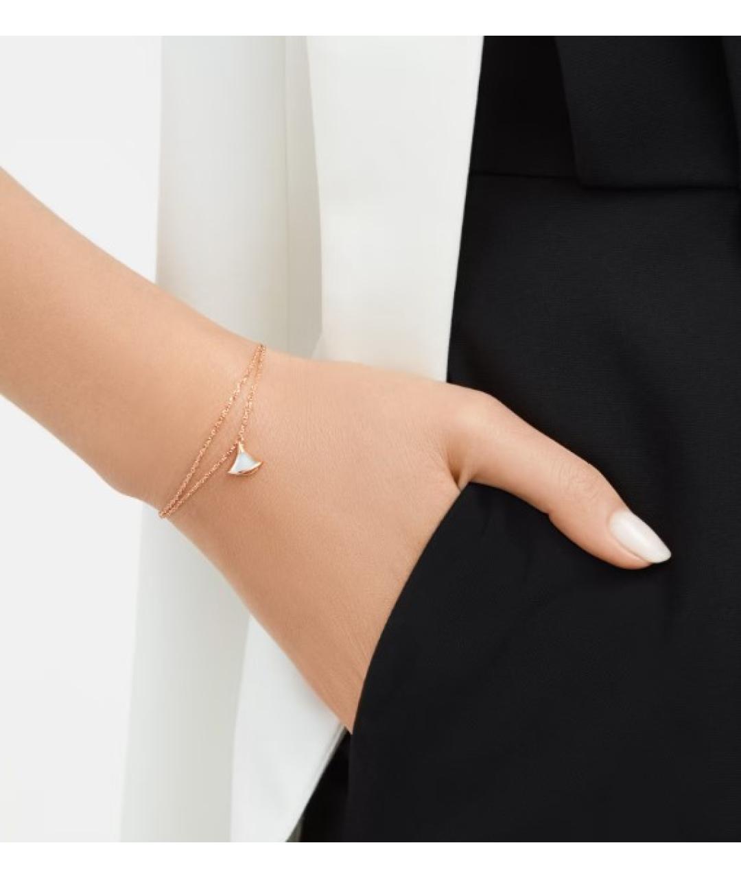 BVLGARI Белый браслет из розового золота, фото 3