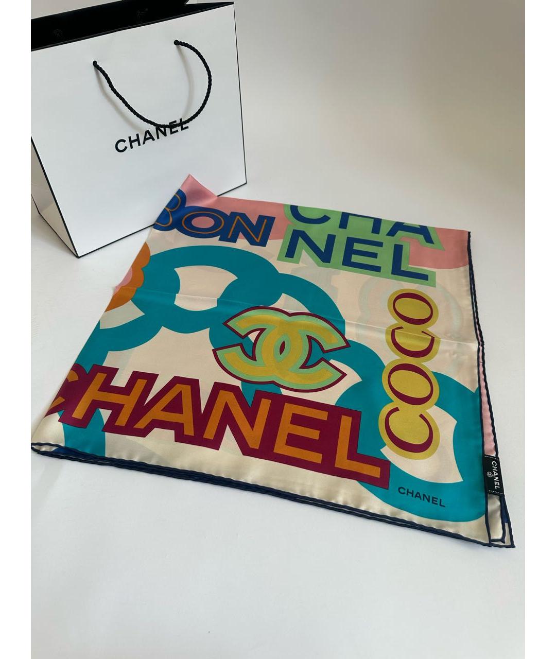 CHANEL Мульти шелковый платок, фото 2
