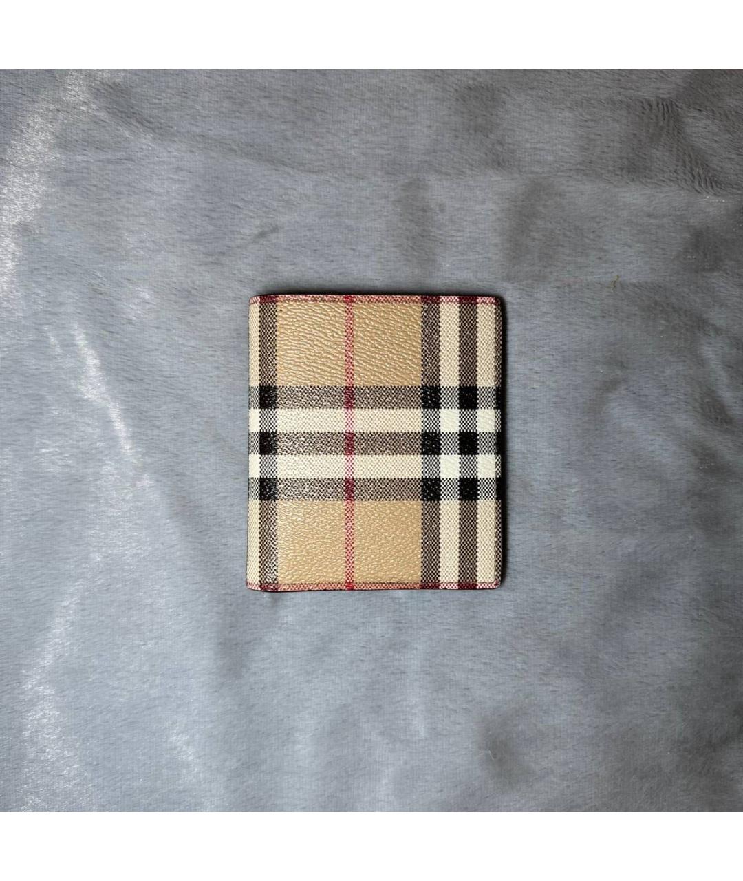 BURBERRY Бежевый кожаный кошелек, фото 5