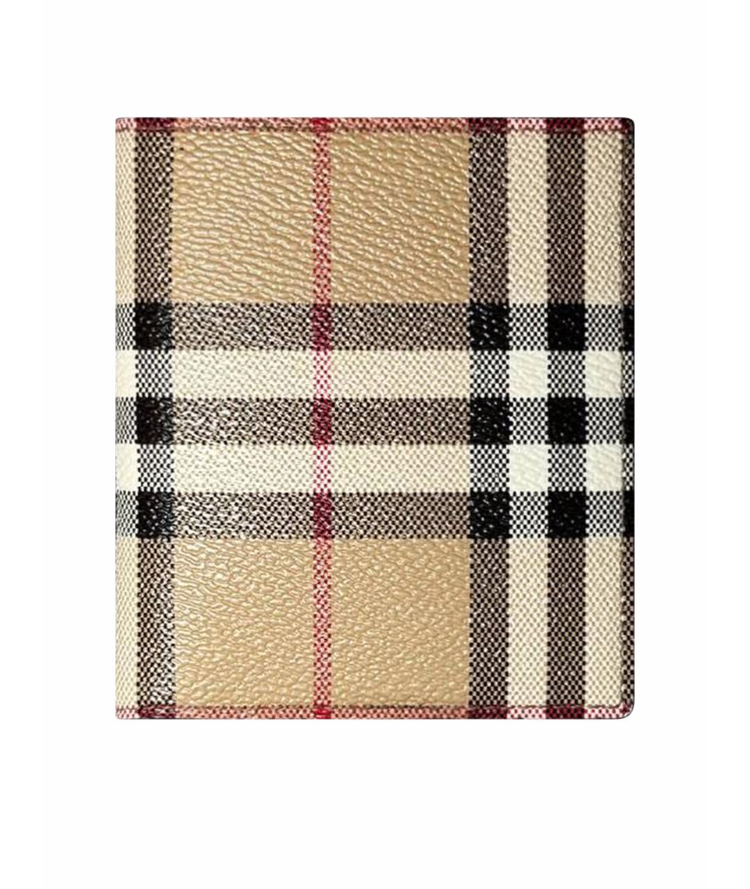 BURBERRY Бежевый кожаный кошелек, фото 1