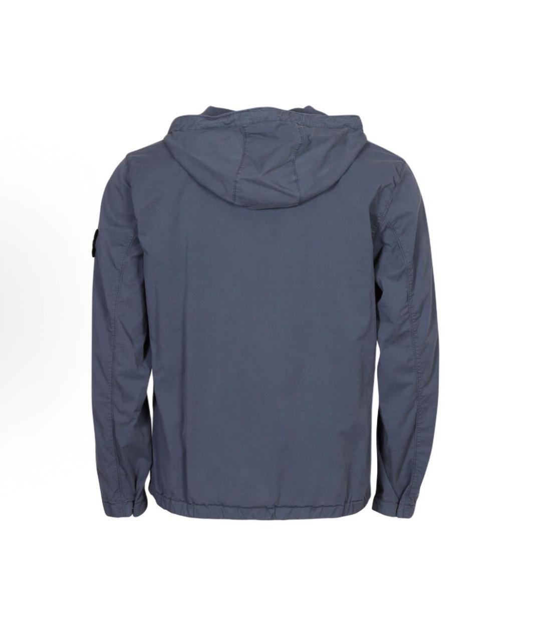 STONE ISLAND Темно-синяя хлопковая куртка, фото 2
